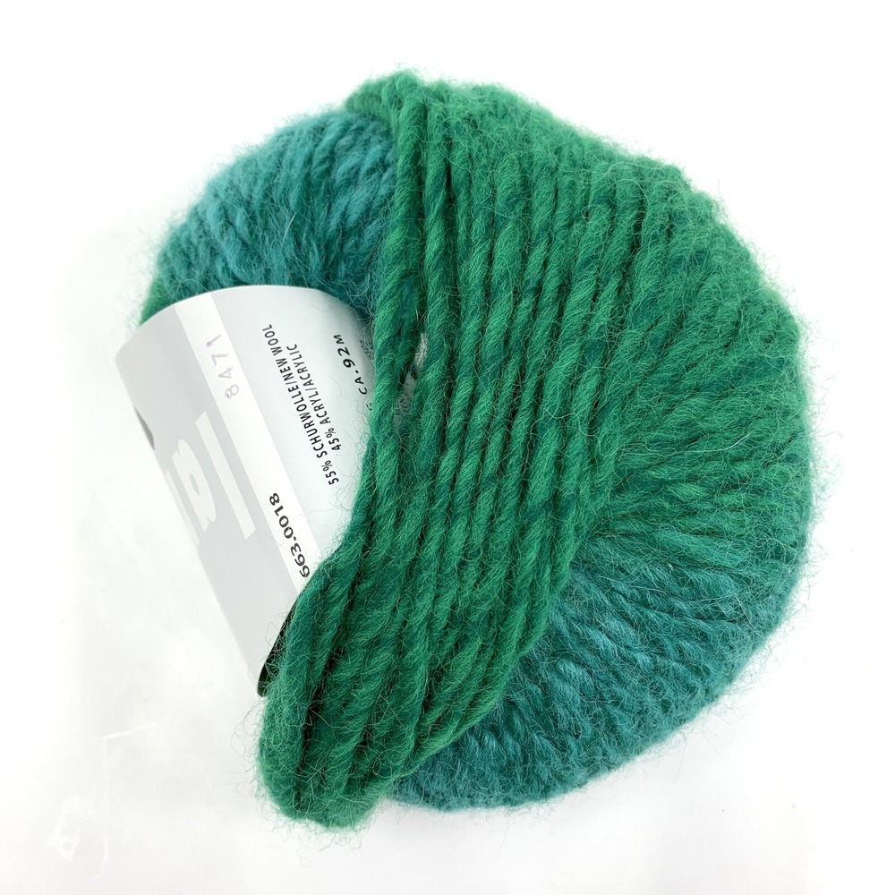 Lang Yarns Tosca 1 Ball Wool Acrylic Striping Bulky Green Blue 50 g 100 yds - Picture 2 of 5